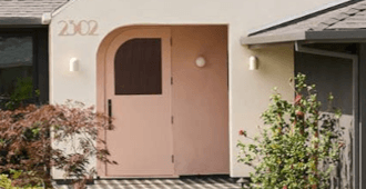 Half arch (dog eared) door